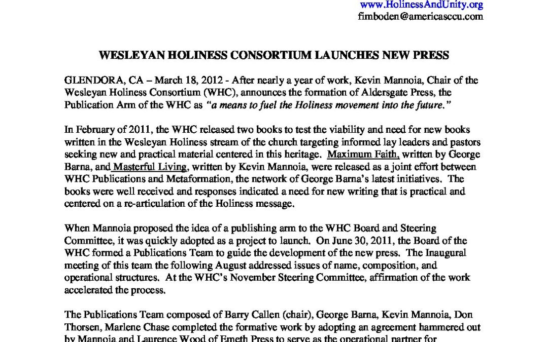 WHC Launches New Press