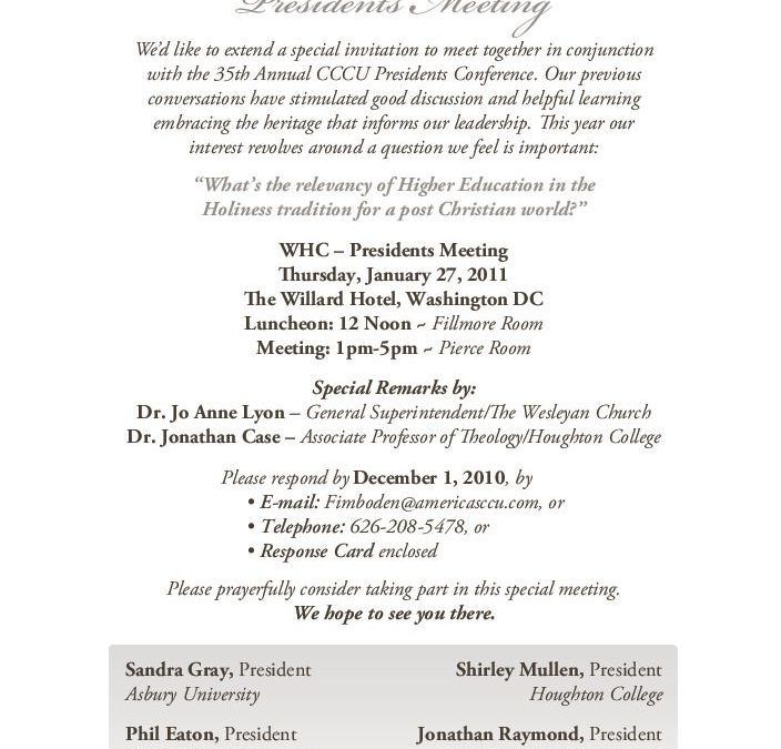 WHC Pres Mtg Invitation 2011